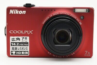 Nikon COOLPIX S6000 14.2MP Digital Camera - Red w/Battery SD Nikon COOLPIX S6000 14.2MP Digital Camera - Red w/Battery SD