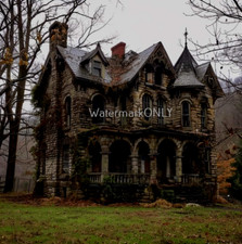 "Haunted Houses Series" "Halloween Decor Art" "Pin-Up" PHOTO! #(26)