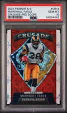 2021 Panini R&S #CR14 Marshall Faulk Crusade Red Scope PSA 10