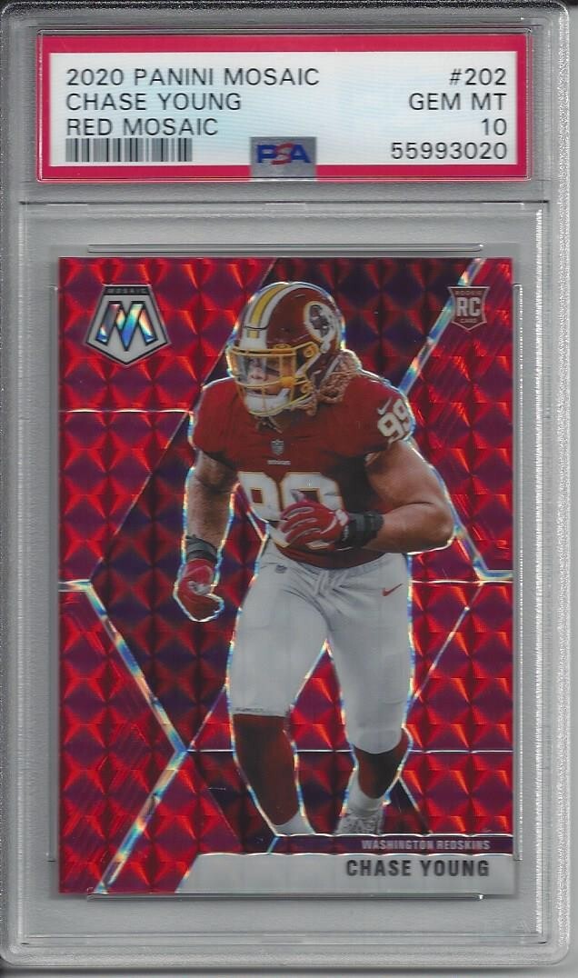 2020 Panini Mosaic (Red Mosaic) #202 Chase Young - PSA 10