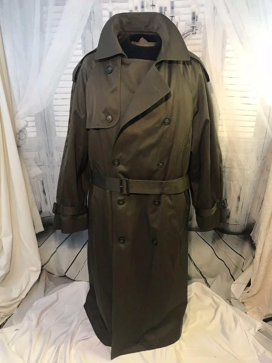 London fog green trench deals coat