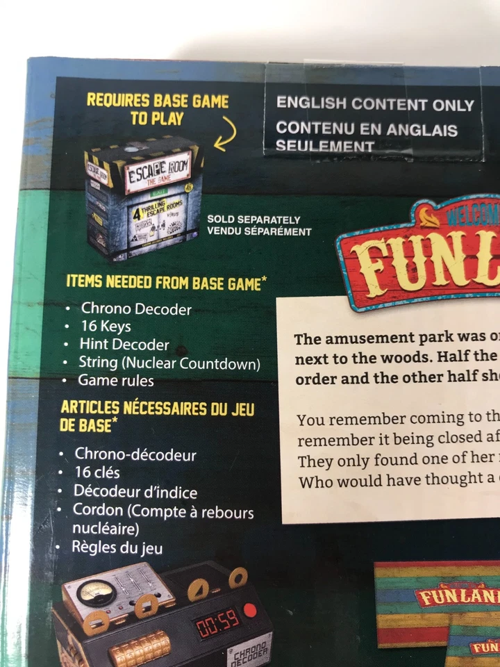 New Escape Room The Game Expansion Pack Welcome To Funland Evil Clown Mystery - Image 3 of 4