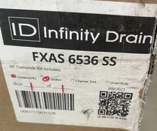 Infinity Drain FFAS 6536 SS 36" WedgeWire Linear Shower Drain Kit,