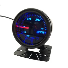 2" 52mm Turbo Boost Meter 7 Color T0-30 PSI Pressure Vacuum Boost Gauge W/ Cup