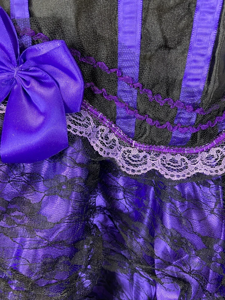 Corset Women's Hearts & Roses corset set with skirt Purple or Red - Image 4 of 4