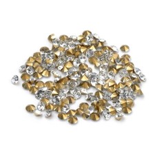 Loose Rhinestones Diamond Faceted 3mm Clear Machine Cut Foil Back Pointed 200pcs