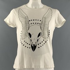 LEVI'S RED Size L White Black Graphic Cotton  Polyester Crew-Neck T-shirt