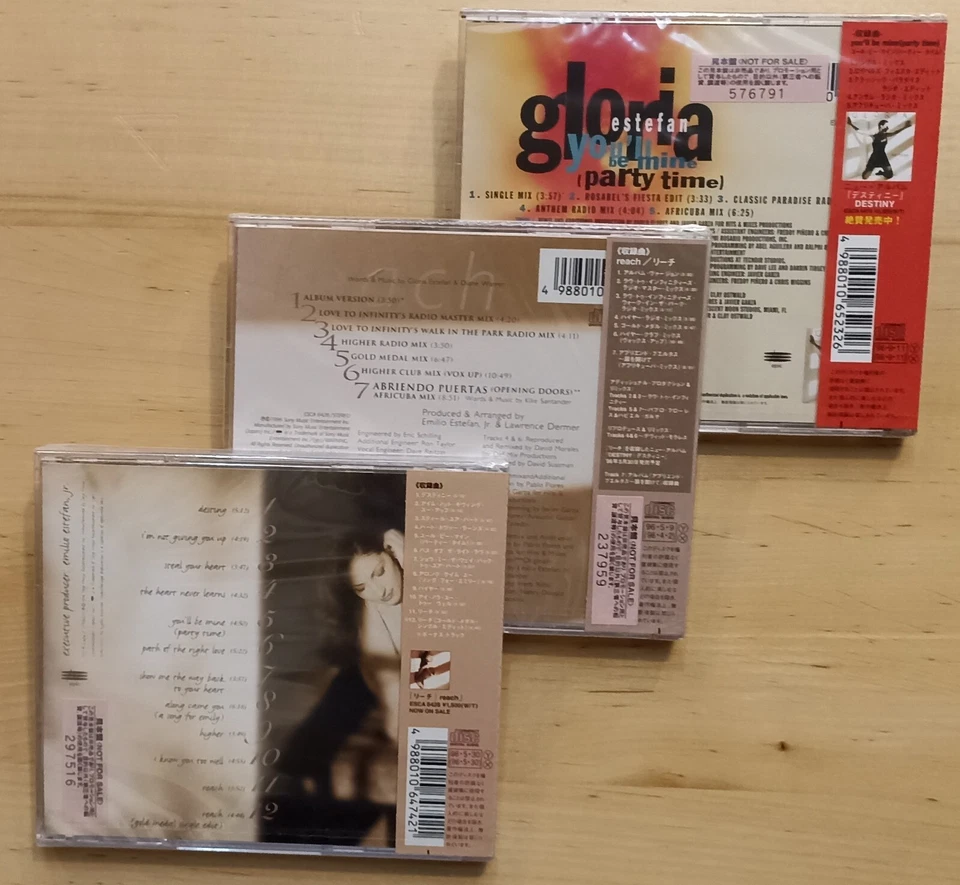 Gloria Estefan–set 3xCD  Destiny ,Reach,  You'll Be Mine,   NEW Promo JAPAN - Bild 2 von 2