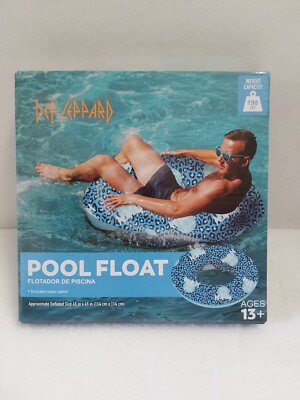 Def Leppard Pool Float W/Repair Patches Approximate Deflated Size 45'' X 45''