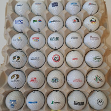 30 Logo Golf Balls Lot 018 Courses Brands Advertising Collectible vtg