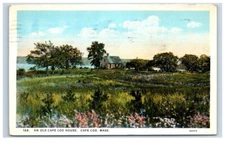 Cape Cod Massachusetts An Old Cape Cod House Vintage Postcard Posted 1929