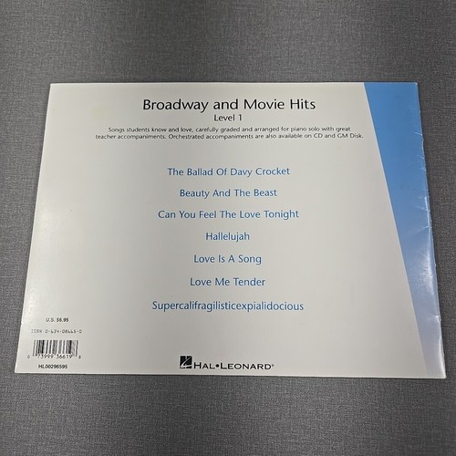 Broadway and Movie Hits Level 1 by Kern~Klose~Rejino ~ 2005 Paperback Songbook - Picture 2 of 12