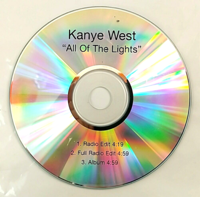 CD) Kanye West ‎– All Of The Lights, Promo, Single, 3 Tracks, Rare
