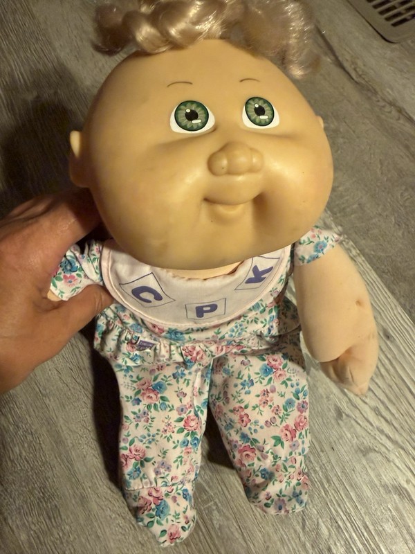  Vintage Cabbage Patch Kids Preemie Baby Doll – Blonde Hair, Green Eyes