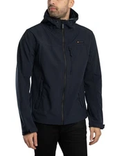 Superdry Men's Hooded Soft Shell Trekker Jacket, Blue