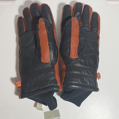 Kombi Leather Gloves Women's Size M Black Orange New? Snowboard Ski Colorblock