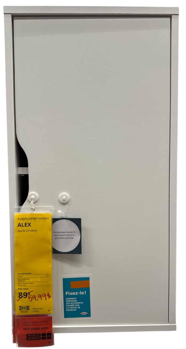 New IKEA ALEX White Storage Unit 36x70 cm (14 ⅛x27 ½ 