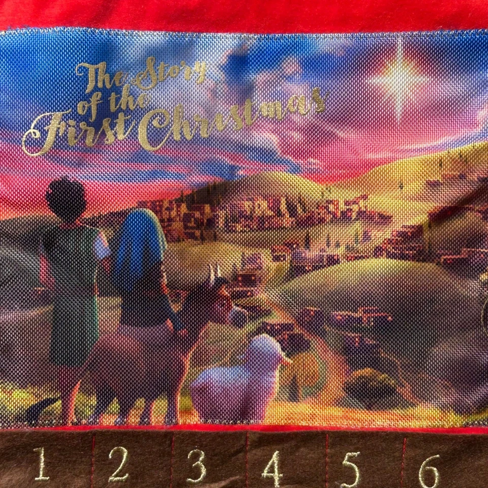 Advent Calendar Fabric Wall Hanging The Story of the First Christmas Nativity - Image 2 of 4