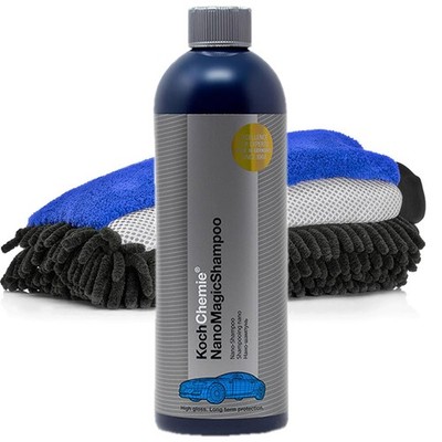 Koch Chemie NanoMagic Shampoo - Autoshampoo 750 ml + XL 3in1 Waschhandschuh Blau