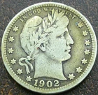 US 1902 Barber Quarter  **