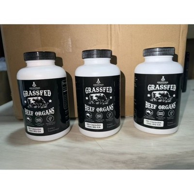 Ancestral supplement grass fed beef organ  & supplement -3 bottles -180 capsules