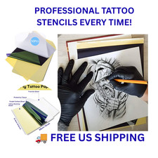 50PCS Tattoo Transfer Paper Thermal Stencil Carbon Tracing Hectograph Sheets