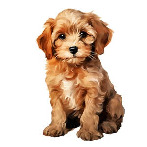 Cockapoo Puppy Fur Baby Self Adhesive Sticker