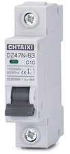10 Amp AC Circuit Breaker 1 Pole DIN Rail 120V 240V C10 MCB Solar Disconnect