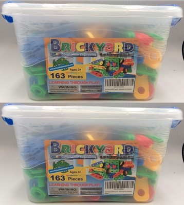 Lot of 2 Tubs Brickyard Construction Building Blocks 160 pcs in Each STEM Toys