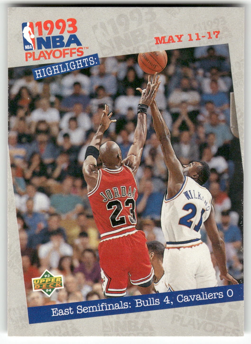 1993-94 Upper Deck #187 East Semifinals: Bulls 4, Cavaliers Michael Jordan