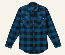 Truewerk Tech Flannel Shirt Long Sleeve 3XL Blue Check +DWR Treated Work Shirt