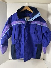 Vintage 90s Columbia Sportswear Tectonite Jacket 14/16 Ski Retro Purple Blue vtg