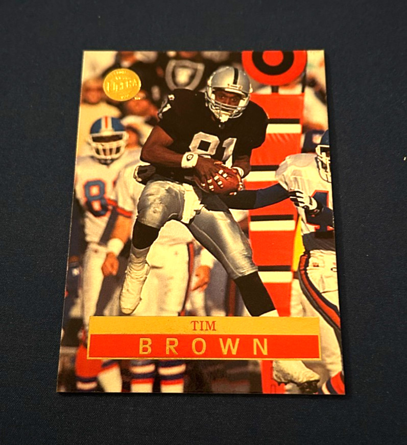 1996 Fleer Ultra Football Tim Brown #112 HOF Set Break NM