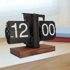 Automatic Turning Mechanical Flip Clock Mechanical Flip Clock Matte Black