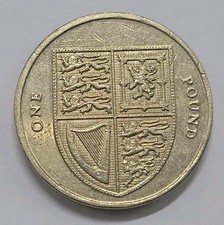 2014 The Royal Mint Shield of the Royal Arms Circulated UK One Pound £1 coin