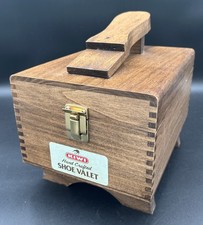 Vintage Dovetailed Kiwi Hand Crafted Shoe Valet Brass Latch Brushes Included