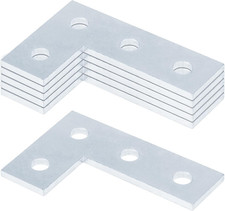 6 PCS 4 Hole Flat Plate Fitting Fits 15/8 Inch Strut Channel 7/32 Inch