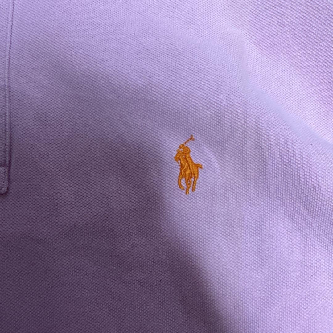 Polo Ralph Lauren camicia rosa L arancione pony polo logo usata