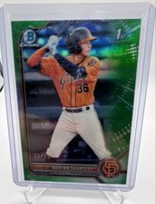 2022 Bowman - Chrome Prospects Adrian Sugastey #BCP-19 Green Refractor /99 (RC)