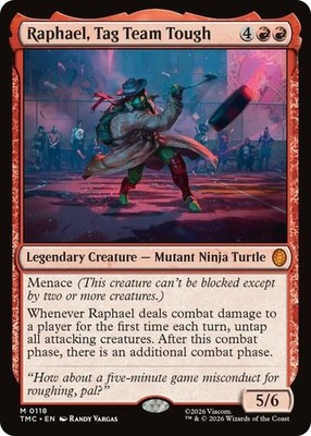 【サージ・Foil】まとめ役、レオナルド　[TMC] 白R MTG Raphael, Tag Team Tough, NM-Mint, English Commander: Teenage