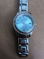CITIZEN ECO-DRIVE DIAMOND CRYSTALS BEZEL SS LADIES WRIST WATCH