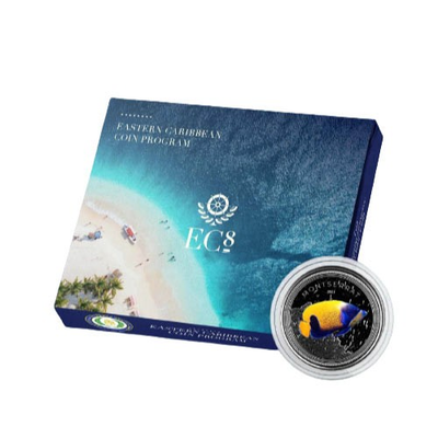 #ad #ad 2021 Silver 1 oz Montserrat Angelfish Coin Proof Colored $122.61