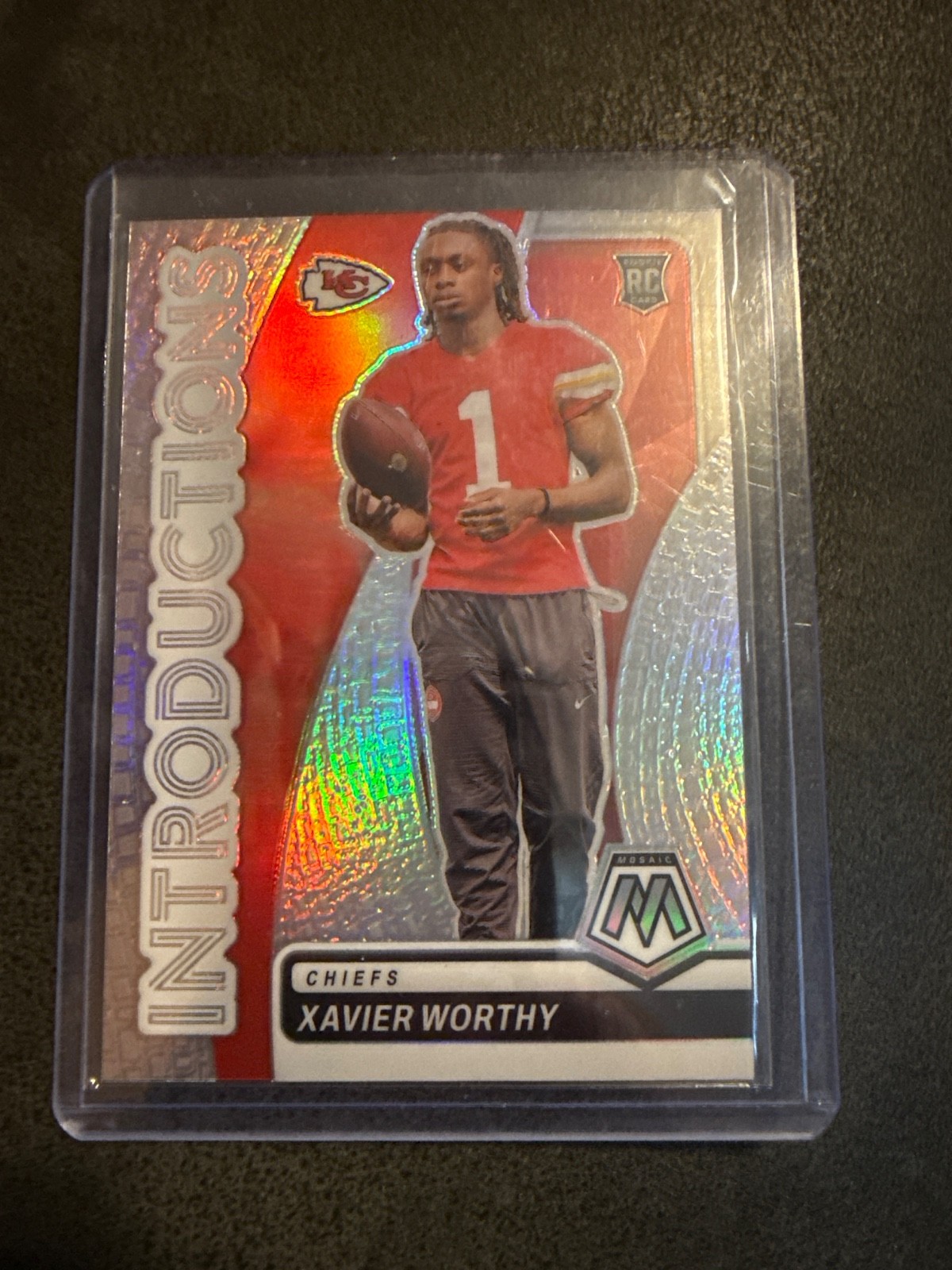 2024 Xavier Worthy Panini Mosaic Introductions Silver Prizm Rookie #10