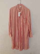 a new day dress button up coral size small nwt pocket rayon