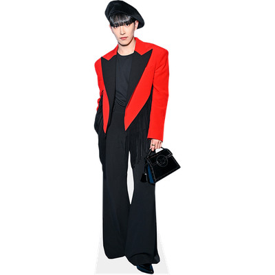 Kim Hong Joong (rote Jacke) lebensgroßer Ausschnitt