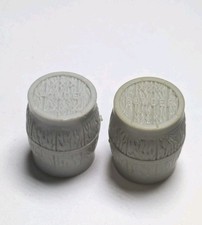 2 Marx Alamo Fort Apache Powder Kegs Grey 1960's Vintage Plastic Replacement