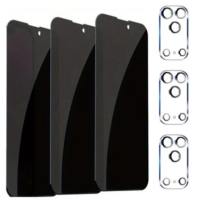 For iPhone 17 Pro Max 3+3 Privacy Screen Protector Anti-Spy and Camera