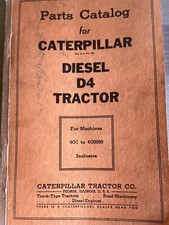 CATERPILLAR Diesel D4 Tractor 1943 Vintage Parts Catalog