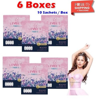 6 X Level S Fiber S Powder Drink Dietary Supplement Lala Ponglang 10 Sachets