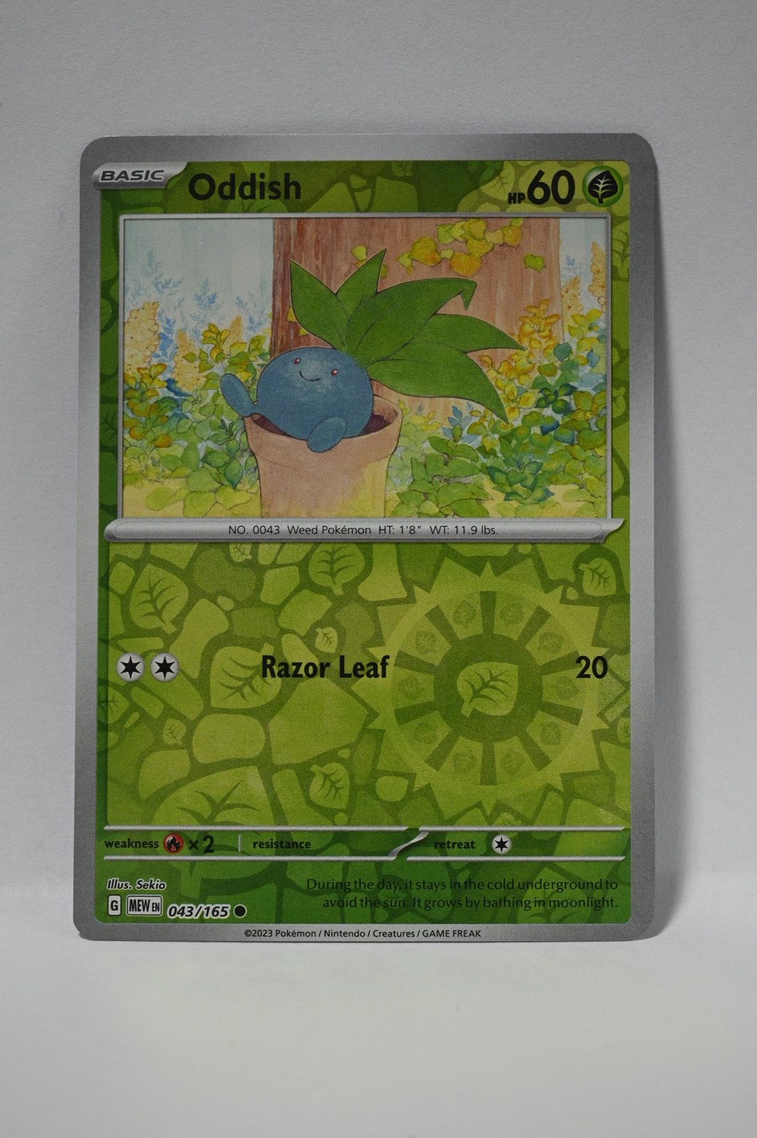 Oddish 043/165 Common 151 Pokemon Reverse Holo NM